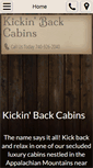 Mobile Screenshot of kickinbackcabins.com